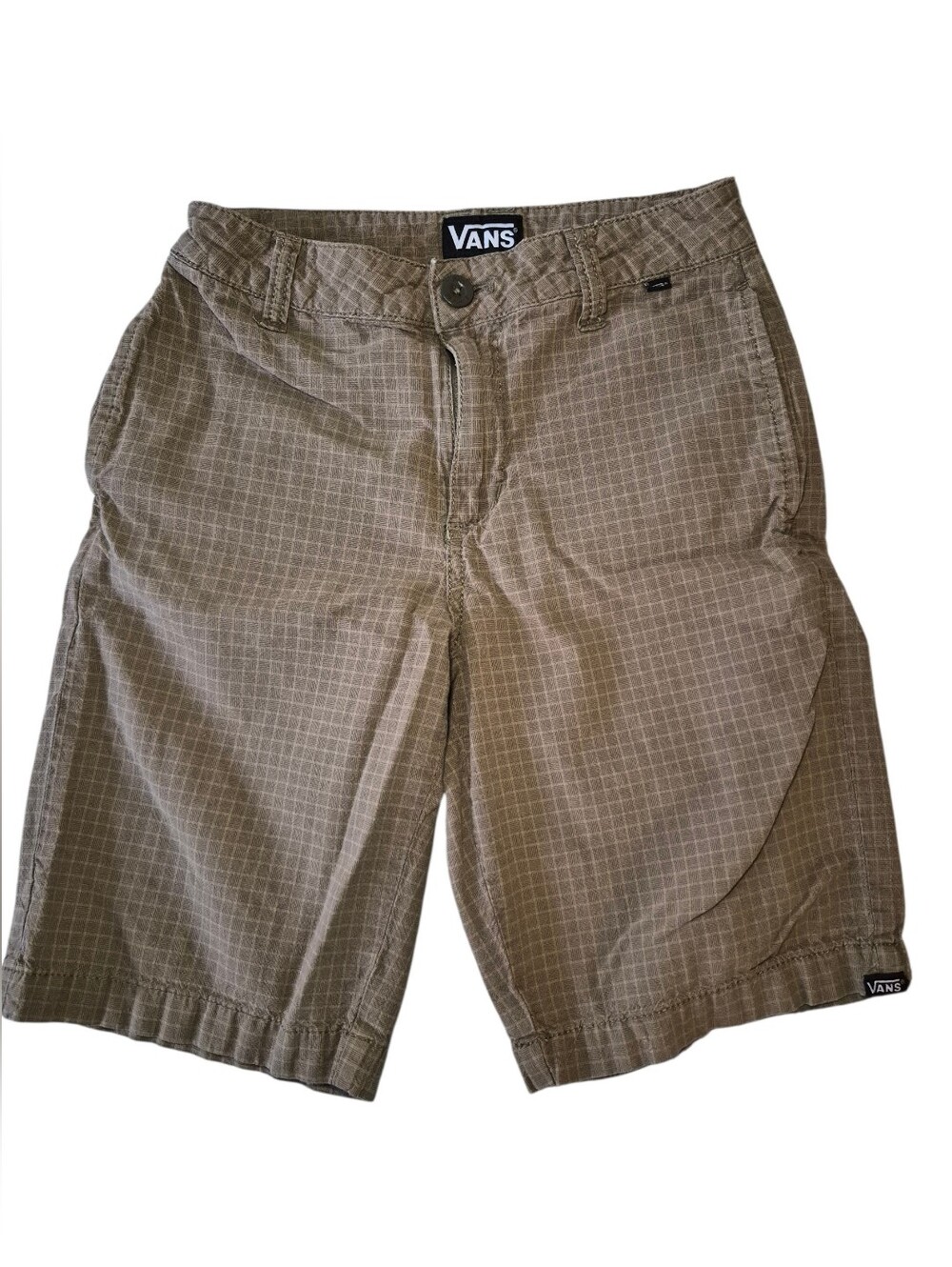 Vans Kids Boys Tan Plaid Shorts
